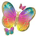 thumbnail image 1 of LRG SHP COLORFUL BUTTERFLIES, 1 of 4