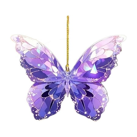 Colorful Butterfly Car Hanging Decoration Ornament For Rearview Mirror Interior Decor
