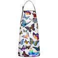 thumbnail image 1 of Colorful Butterfly Collection Pattern Apron-Garden Aprons for Women with Pockets-Cotton Linen Waterproof Kitchen Cooking Gardening Aprons Adjustable for Kitchen,Cooking,BBQ and Salon 33x27 Inch, 1 of 7