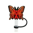 Colorful Butterfly Design Straw Cover For StanleCup Silicone Bow Straw