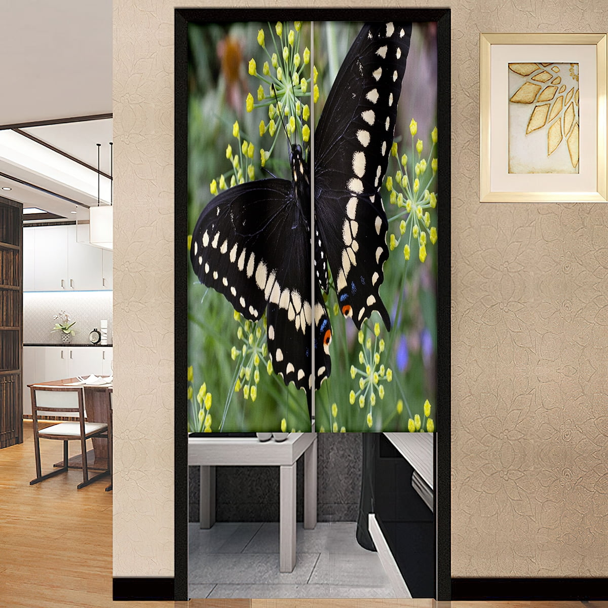 Colorful Butterfly Door Curtains Japanese Noren Doorway Izakaya
