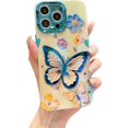 thumbnail image 1 of Colorful Butterfly Flowers Phone Case Compatible with iPhone Case for Women Girls (Blue,iPhone 12 Pro), 1 of 7