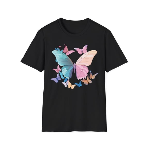 Colorful Butterfly Graphic Design Unisex 100 Cotton Gildan T-Shirt ...