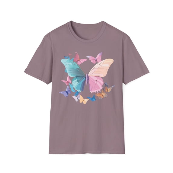 Colorful Butterfly Graphic Design Unisex 100 Cotton Gildan T-Shirt ...