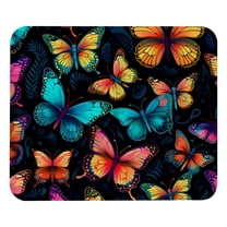 Colorful Butterfly Mouse Pad, Rubber Base Computer Mouse Pads for Wireless Mouse