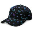 thumbnail image 1 of Colorful Butterfly Pattern Baseball Cap - Breathable Unisex Dad Hat for Hiking & Street Fashion, 1 of 6