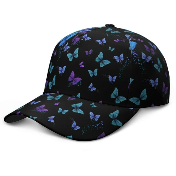 Colorful Butterfly Pattern Baseball Cap - Breathable Unisex Dad Hat for Hiking & Street Fashion