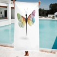 thumbnail image 1 of Colorful Butterfly Pattern Beach Towel - Unique Symbol Design Perfect for Pool Travel and Bath Use - Vibrant & Stylish, 1 of 6