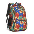 thumbnail image 1 of Colorful Butterfly Pattern Cute School Backpack Bag with Padded Back and Adjustable Shoulder Straps 16.9 X 12.6 X 5.9 Inches, 1 of 5