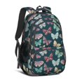 thumbnail image 1 of Colorful Butterfly Pattern Cute School Backpack Bag with Padded Back and Adjustable Shoulder Straps 16.9 X 12.6 X 5.9 Inches, 1 of 5