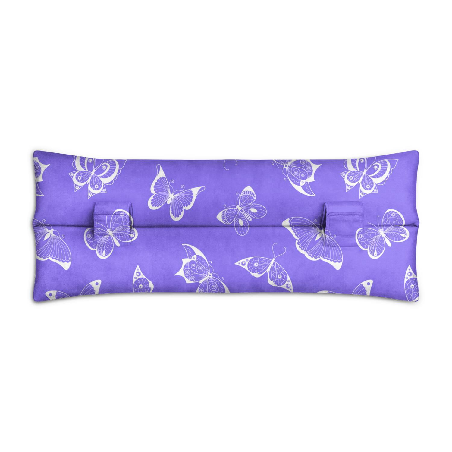 Colorful Butterfly Pattern Seatbelt Cushion for Surgery Recovery - Plush Mastectomy Pillow with Floral Print - Chest Protector for Car