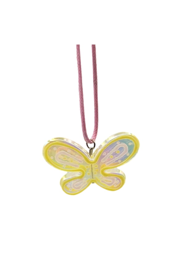 Colorful Butterfly Pendant Necklace Sweet Choker Fashion Jewelry Clavicle Chain Statement Charm Necklace