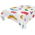 thumbnail image 1 of Colorful Butterfly Rectangle Tablecloth, Dust Proof Anti Wrinkle Wipeable Table Cloth Tabletop foration of Dinner Kitchen Wedding Holiday Party 60"x108" Decor Gift, 1 of 7