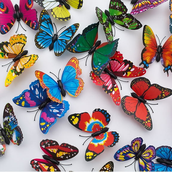 Colorful Butterfly Refrigerator Strong Magnets - Wall Butterflies Magnets for Fridge/ Kitchen Decor, 10 PCS (Random Color)