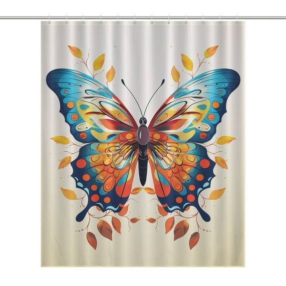 Colorful Butterfly Shower Curtains Waterproof 3d Bathroom Curtains With Hooks Home Decoration Washable Bath Screen