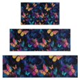 thumbnail image 1 of Colorful Butterfly Starry Night Pattern Kitchen Rugs Sets Of 3,Kitchen Runner Rugs Non Skid Washable,Decorative Kitchen Floor Mats for Kitchen,Sink,Laundry,17"x30"+ 17"x47" + 17"x59", 1 of 6