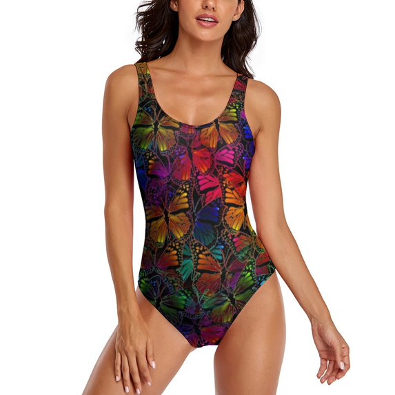 Colorful Butterfly Swimsuit Cute Animal Push Up Swimwear One Piece Holiday Swim Monokini Bodysuit Sexy Beach Outfits Plus Size