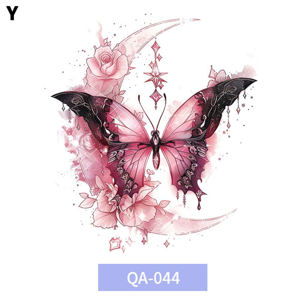 Colorful Butterfly Temporary Tattoos Waterproof Style Dopamine Stickers Beauty For Daily Caring And Colorful W2E5