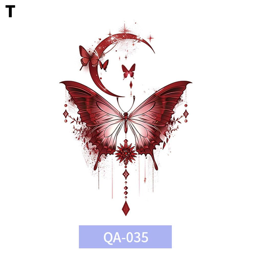Colorful Butterfly Temporary Tattoos Waterproof Style Dopamine Stickers Beauty For Daily Caring And Colorful Y0O3