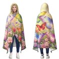 thumbnail image 1 of Colorful Butterfly Wearable Blanket Hoodies for Women Men Adults Butterfly Lovers Soft Cozy Rose Butterflies Hooded Blankets for Home Camping Decor Birthday Gifts 60X80 Inch, 1 of 5