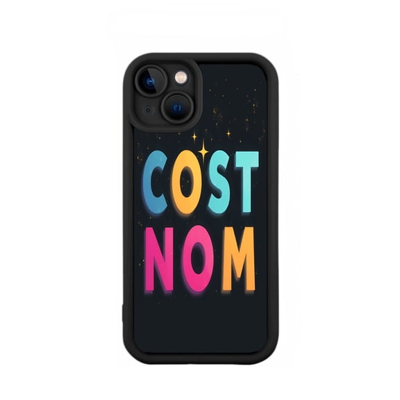 Colorful COST NOM iPhone 15 Case - Lightweight Yellowing Resistant Black Border Starry Space Design with 3 Camera Lens Cutouts