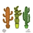 thumbnail image 1 of Colorful Cacti Set of 3 - 10" each Vinyl Stickers Waterproof Decals, 1 of 1