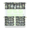 thumbnail image 1 of Colorful Cactus Curtains Set for Kitchen, 27.5x24 Inch Polyester Tier Valance Drapes, 3 Piece Set for Cafe, Small Window, Spring and Summer Decor, 1 of 6