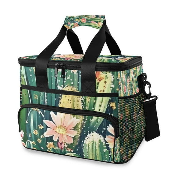 Colorful Cactus Insulated Lunch Bag 15L Cooler Box for Women Men Work Camping Beach Travel