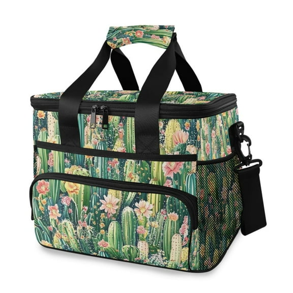 Colorful Cactus Insulated Lunch Bag 15L Cooler Box for Women Men Work Camping Beach Travel
