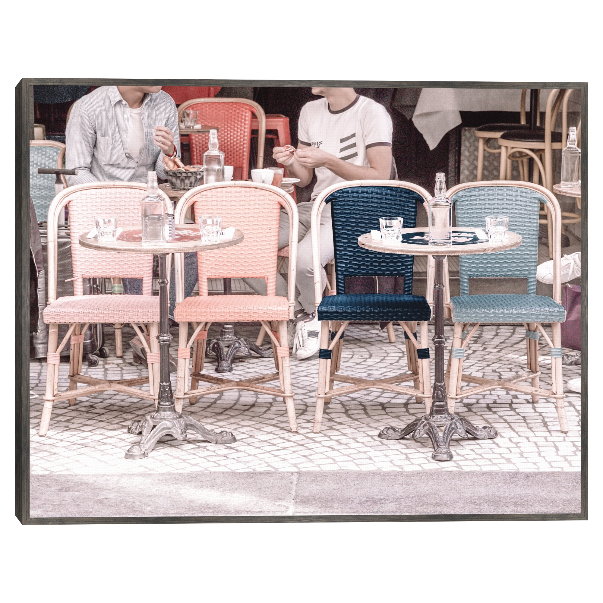 Colorful Café by Heather Loriece Framed Canvas Art Print
