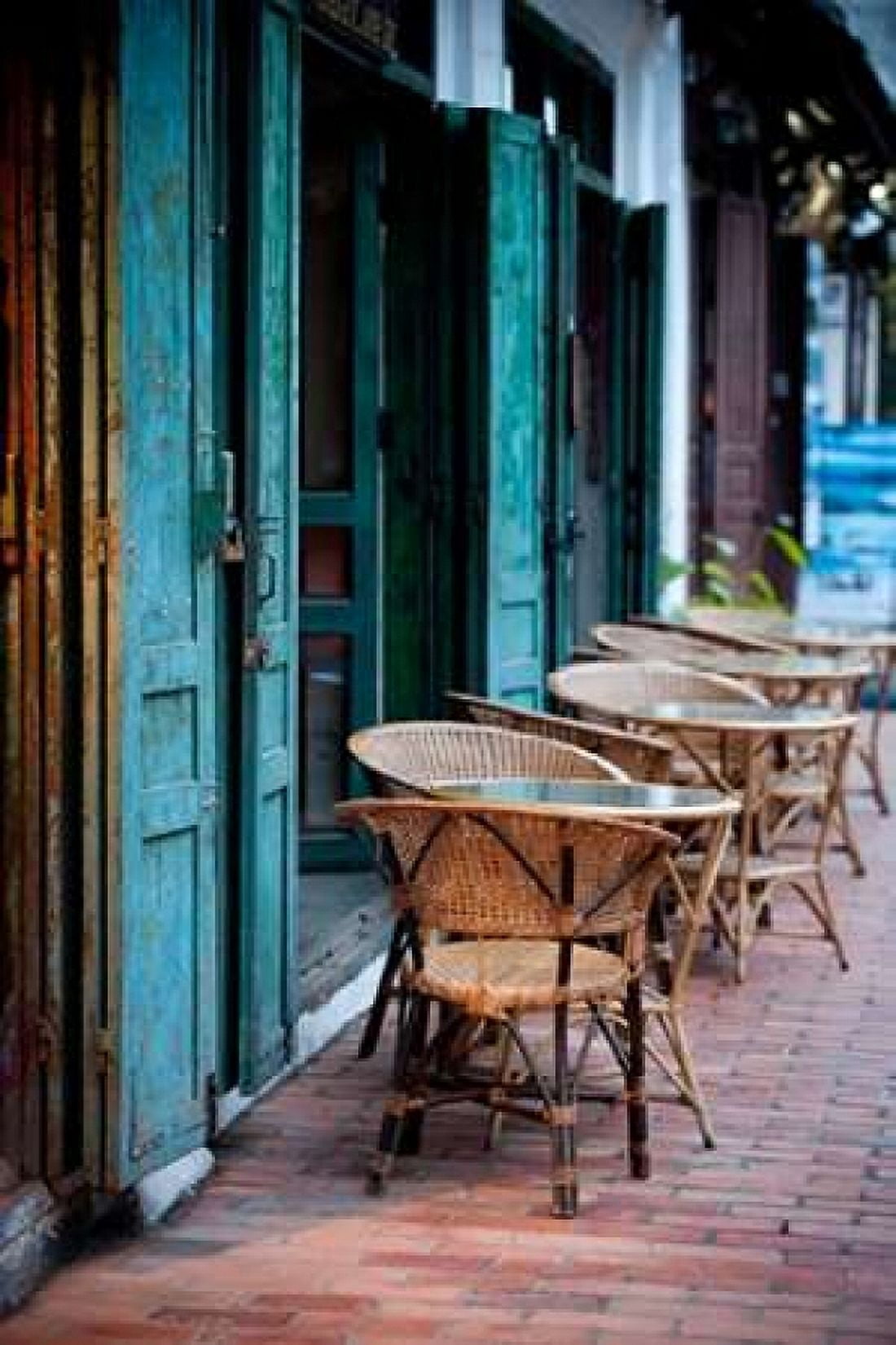 Colorful Cafe Canvas Art - Erin Berzel (12 x 18)