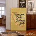 Cgdpal Map Colorful California State Map Wall Art Print, Handwritten Travel ...