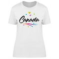 thumbnail image 1 of Colorful Canada Text T-Shirt Women -Image by Shutterstock, Female Large, 1 of 2