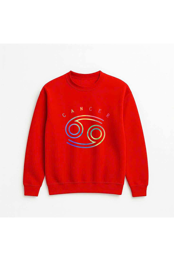 Colorful Cancer Zodiac Astrology Horoscope Star Sign Retro Graphic Sweatshirt, up to size 5XL