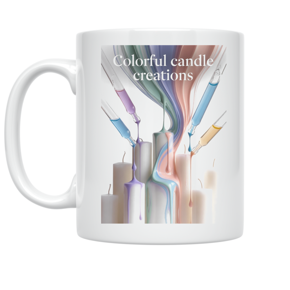 Colorful Candle Creations Art - Candle Making Enthusiast - 11 oz Ceramic Coffee Mug