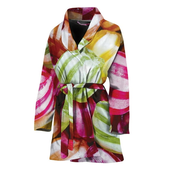 Colorful Candy Ball Women Bathrobe One Size Univeral Fits Fashion Lightweight Plush Fleece Long Robe For Women