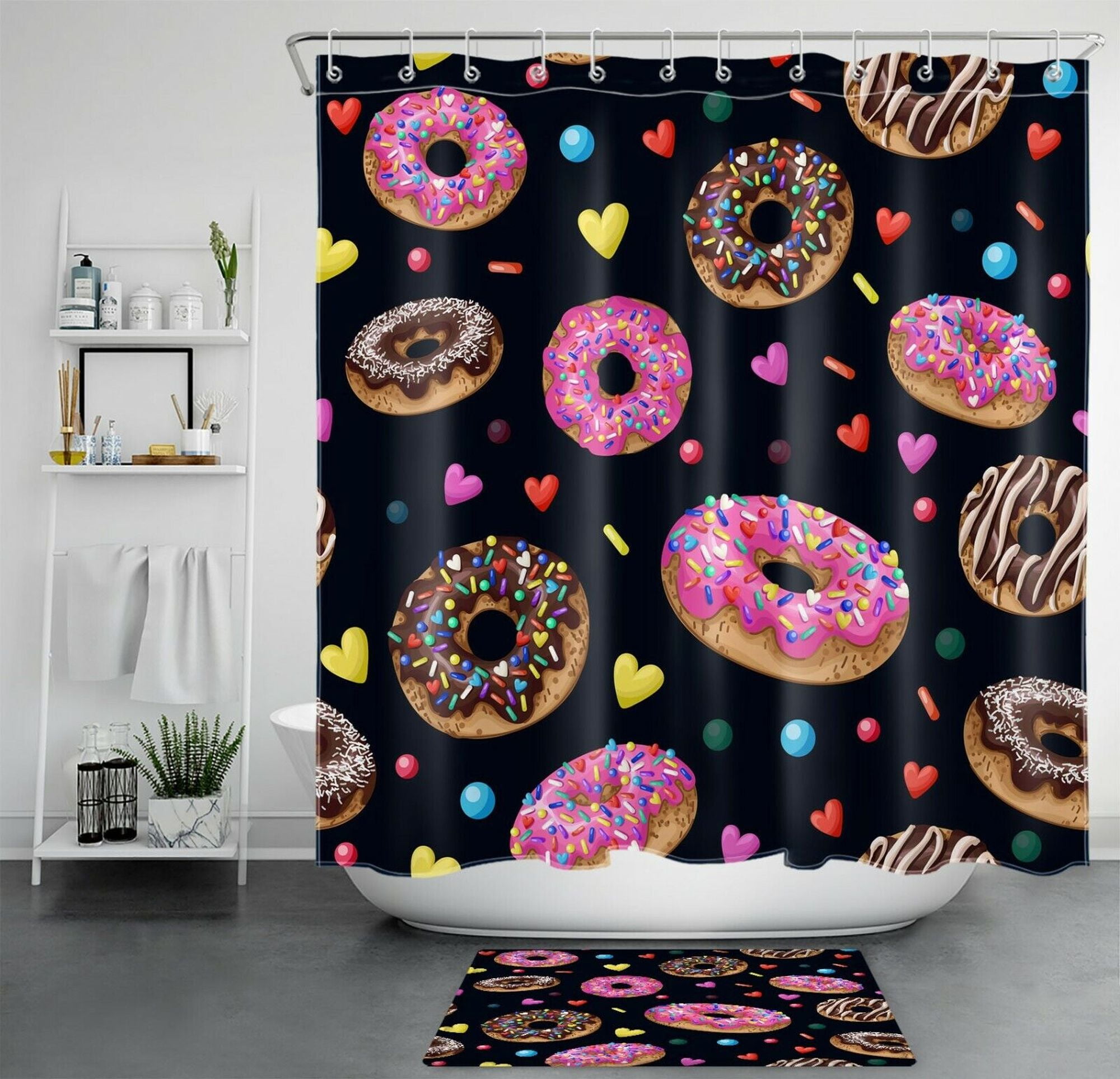 Colorful Candy Cascade Shower Curtain Brighten Your Bathroom with