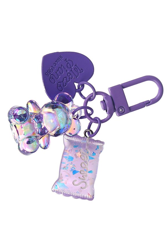 Colorful Candy Keychain Decoration Bag Decoration Stylish Keychain Bag Accessory Candy Bear Pendant Charm Keychain