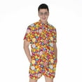 thumbnail image 1 of Colorful Candy Pattern Short Sleeve Men'S Rompers Casual Summer Jumpsuits Outfit, 1 of 4