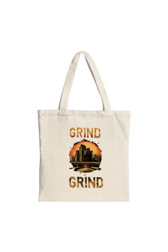 Colorful Canvas Tote Bag with ' Simple Bright Future Ahead ' in bold letters featuring modern abstract shapes Perfect for shopping and travel