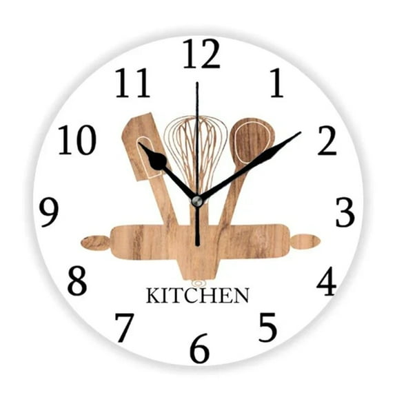 Colorful Cartoon Baker Bakery Cupcake Donut Pastry Chef Wall Clock Watch for Bake Shop Cute Dessert Bakery Wall Art Decor Gift(12 Inch)