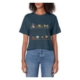thumbnail image 1 of Colorful Cartoon Cat Graphic Women's Crop T-Shirt - Fun and Stylish Kitten Tee, 1 of 5
