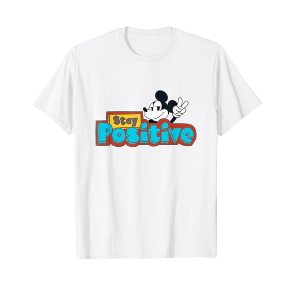 Colorful Cartoon Character Stay Positive T-Shirt for Uplifting Vibes