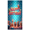 thumbnail image 1 of Colorful Cartoon Character Themed Happy Birthday Banner Backdrop Background Party Decoration for Birthday Parties Photography Props Family Gatherings and Kids Celebrations, 1 of 8