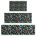 thumbnail image 1 of Colorful Cartoon Dinosaurs with ColorBlocks Pattern Kitchen Rugs Sets Of 3,Kitchen Runner Rugs Non Skid Washable,Decorative Kitchen Floor Mats for Kitchen,Sink,Laundry,17"x30"+ 17"x47" + 17"x59", 1 of 6