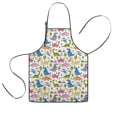 thumbnail image 1 of Colorful Cartoon Dinosaurs Landscape Pattern Kids Aprons for Girls and Boys,Adjustable Neck Strap Toddler Aprons for Kids Cooking Baking, 1 of 3