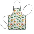 thumbnail image 1 of Colorful Cartoon Dinosaurs Palm Trees Pattern Kids Aprons for Girls and Boys,Adjustable Neck Strap Toddler Aprons for Kids Cooking Baking, 1 of 2