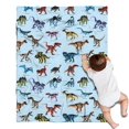 thumbnail image 1 of Colorful Cartoon Dinosaurs Pattern Blanket,Comfortable Soft Lamb Wool Throw Blanket,All Season,Warm Lightweight Blankets for Sofa Bed Couch Living Room Chair,30"x40", 1 of 4