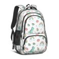 thumbnail image 1 of Colorful Cartoon Dinosaurs Sweets Pattern Cute School Backpack Bag with Padded Back and Adjustable Shoulder Straps 16.9 X 12.6 X 5.9 Inches, 1 of 5