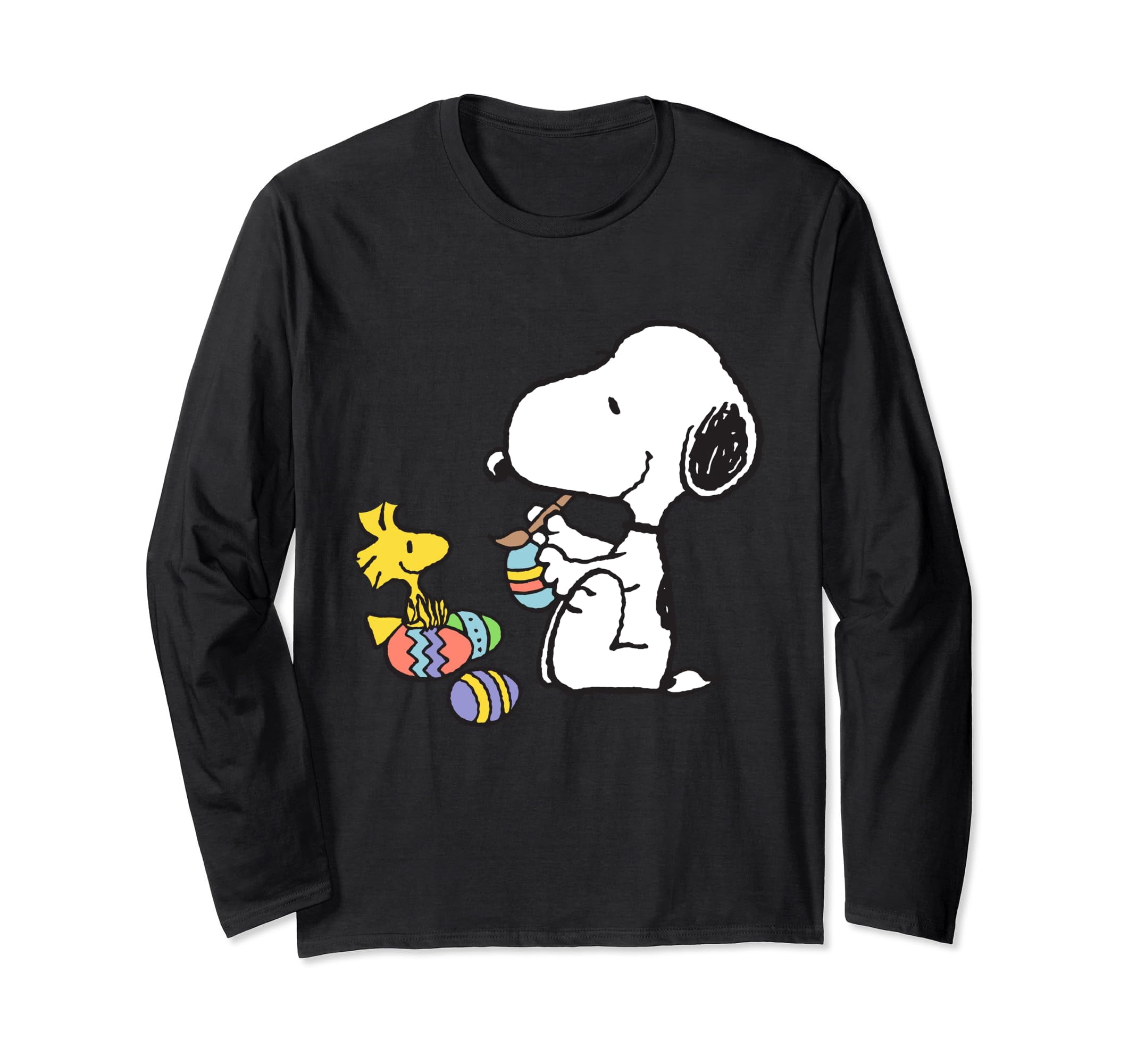 Colorful Cartoon Egg Painting Long Sleeve T-Shirt for Easter ...